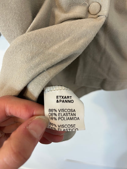 ETXART&PANNO. Top beige botones. T L (S)