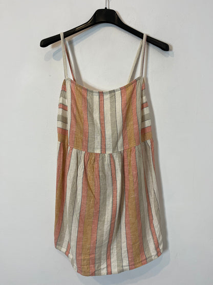 NEW LOOK MATERNITY. Top rayas con lino. T 38