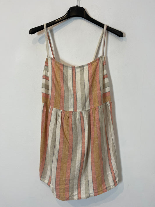 NEW LOOK MATERNITY. Top rayas con lino. T 38