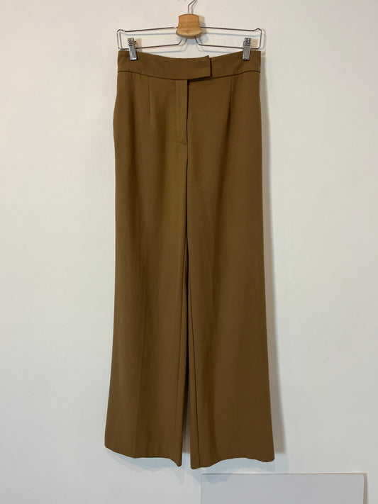 ZARA. Brown wide-leg trousers Ts