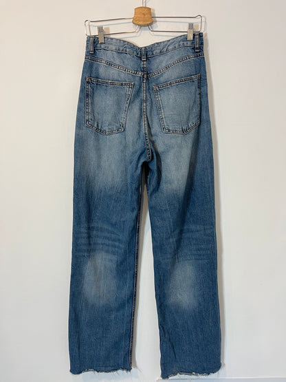 ZARA. Pantalón denim ancho  T.40