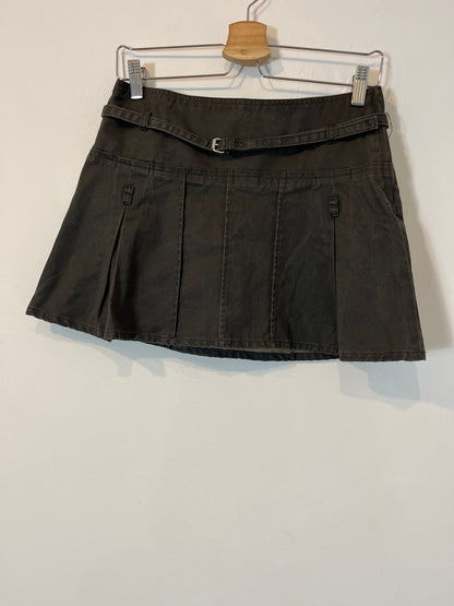 ZARA. Waxed grey short skirt Ts