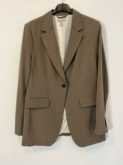 H&M. blazer fluida verde T.40