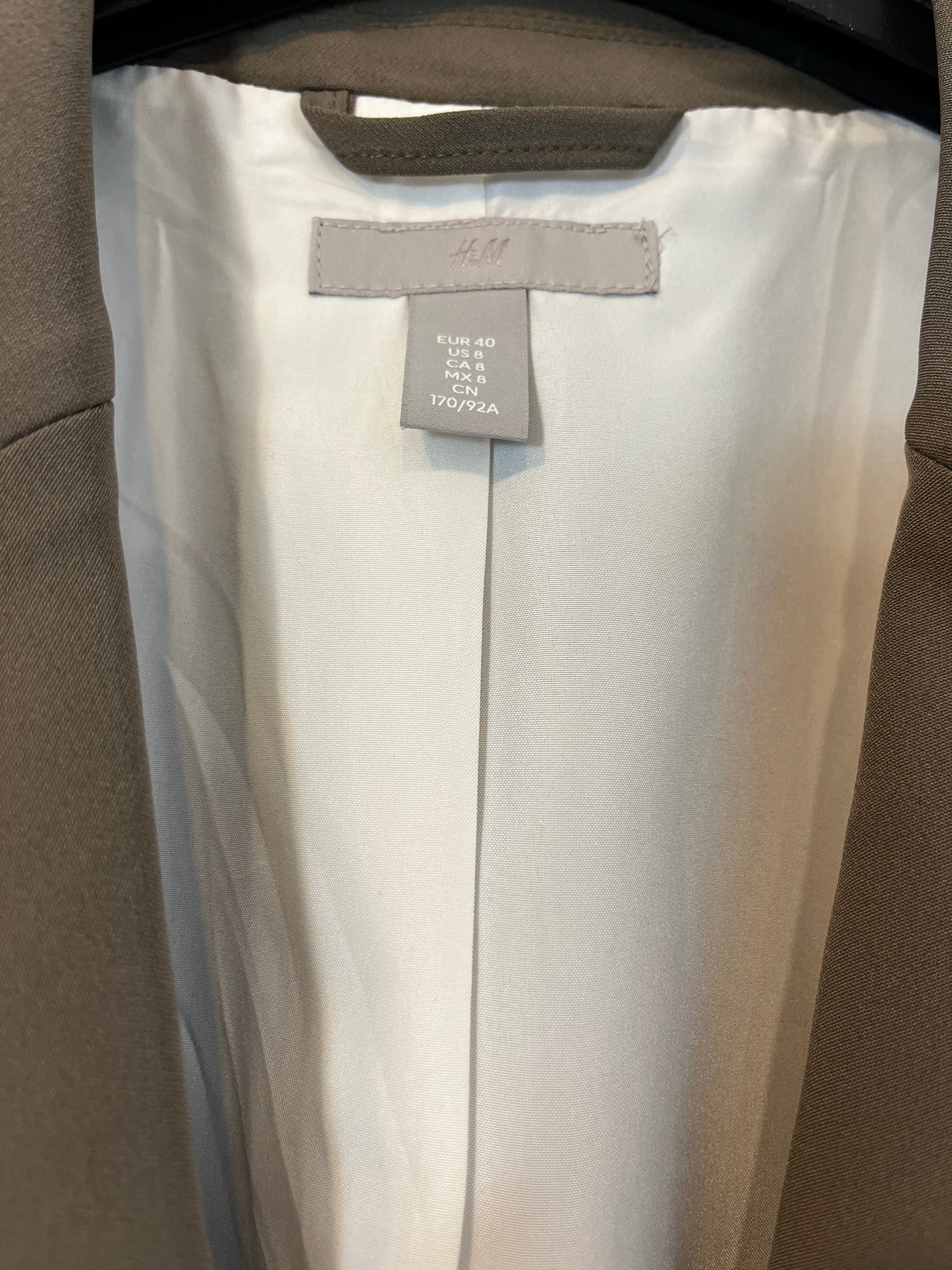 H&M. blazer fluida verde T.40