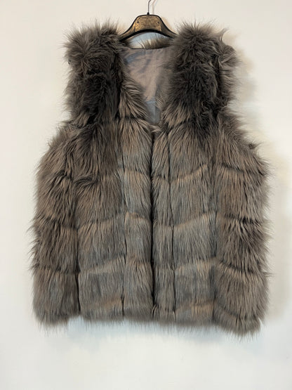 OTRAS. Chaleco pelo gris. T M