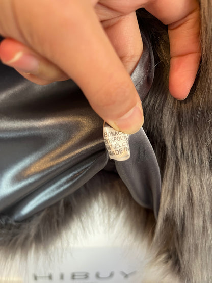 OTRAS. Chaleco pelo gris. T M