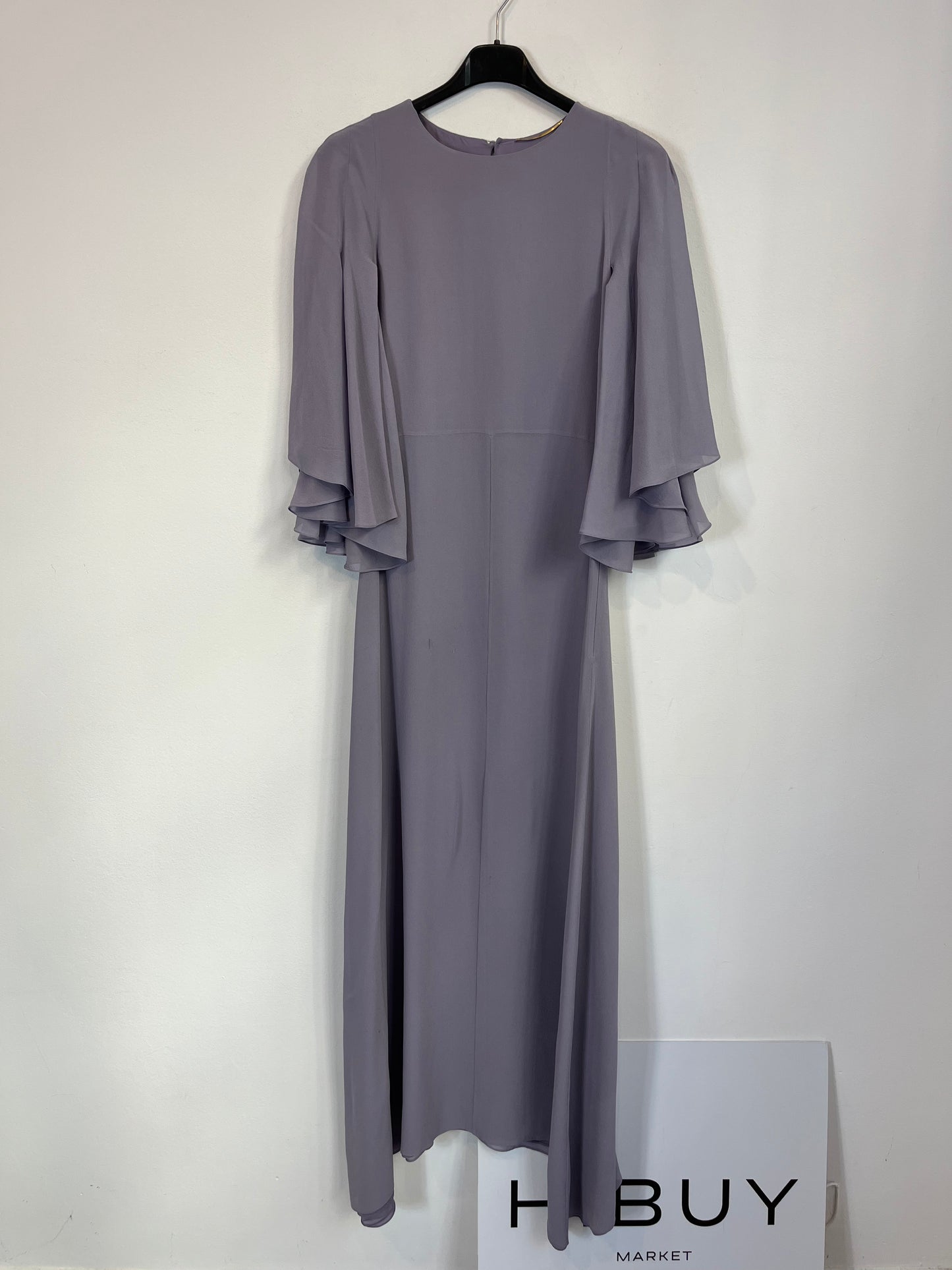 SAINT LAURENT. Mauve silk dress. T.S.