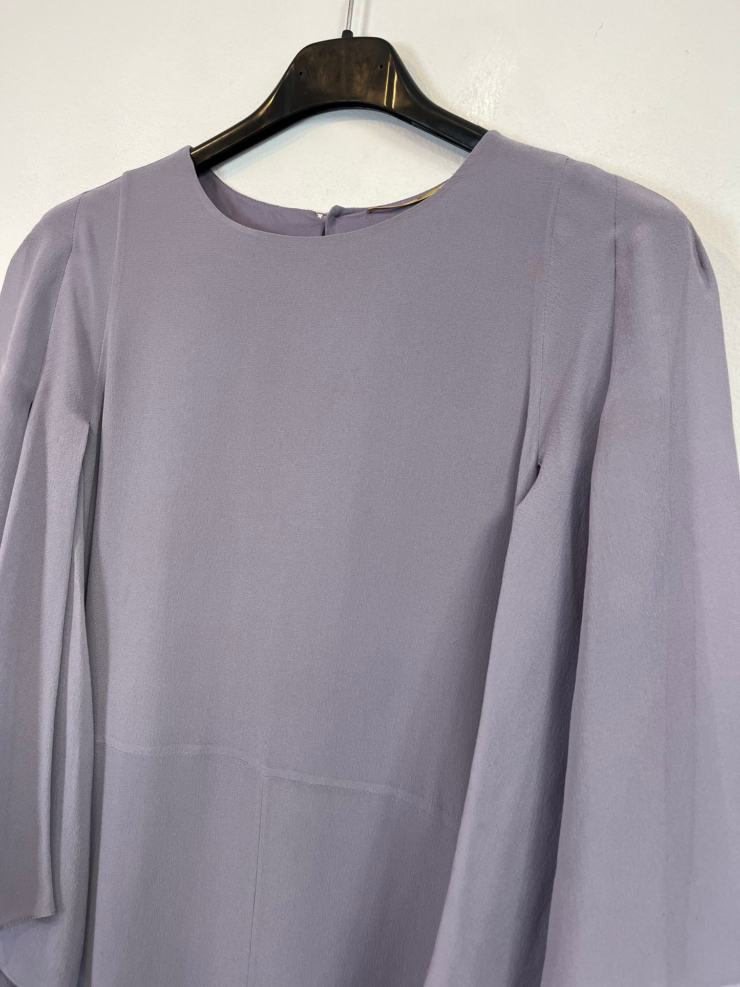 SAINT LAURENT. Mauve silk dress. T.S.