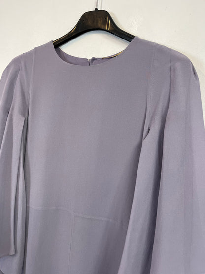 SAINT LAURENT. Mauve silk dress. T.S.