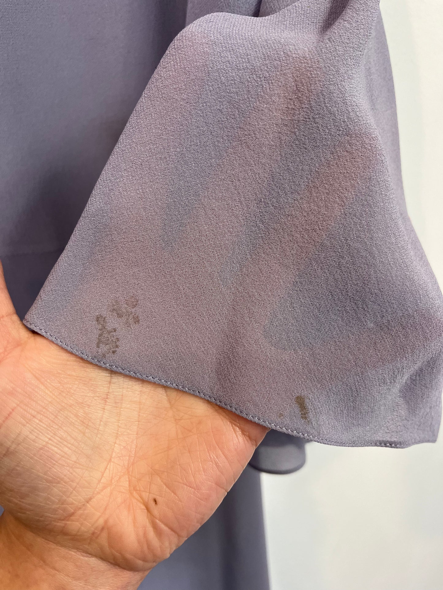 SAINT LAURENT. Mauve silk dress. T.S.