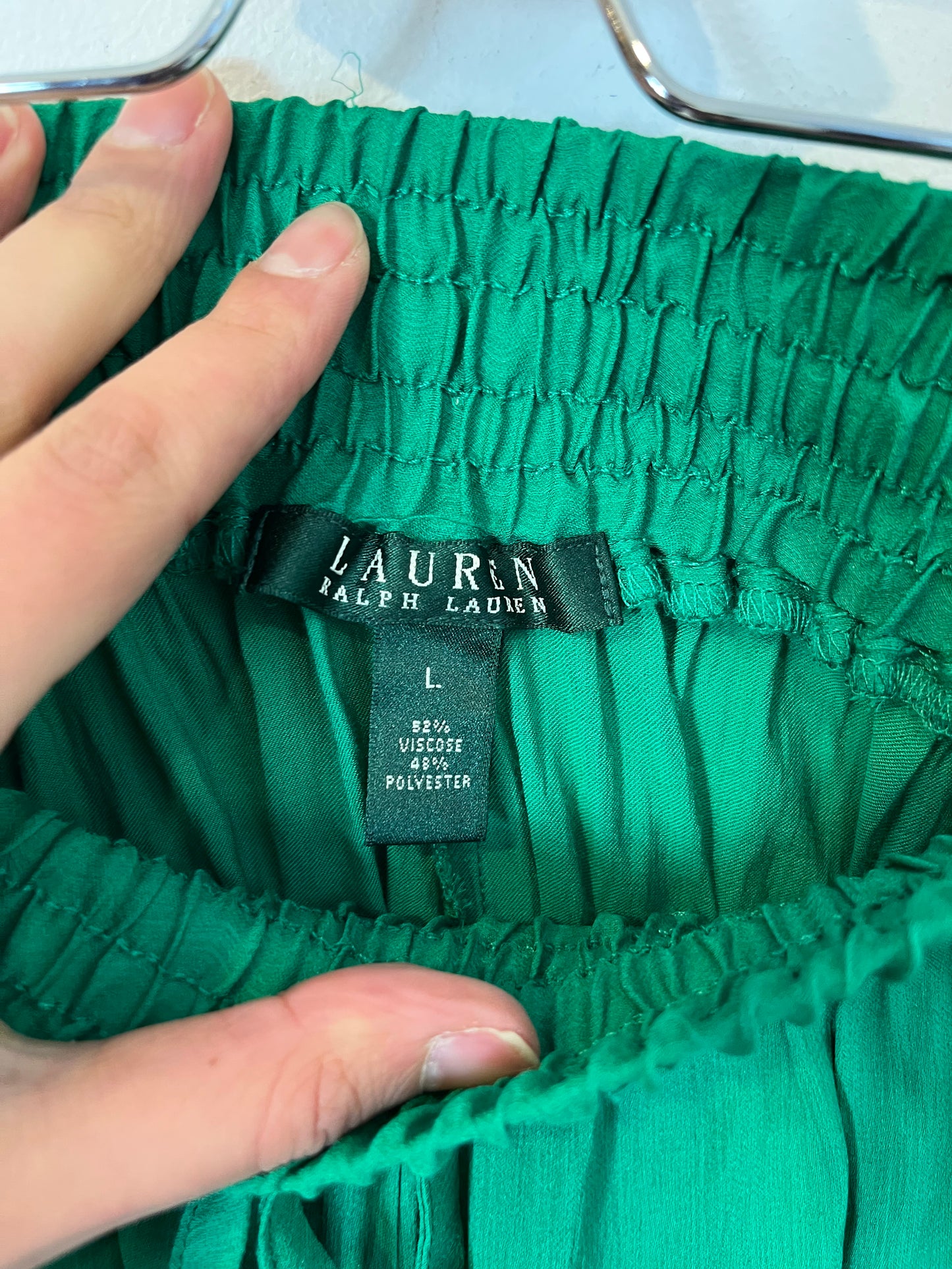 RALPH LAUREN. Green flowy pants. TL