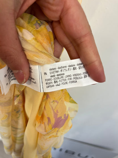 ZARA. Vestido amarillo tull T.m