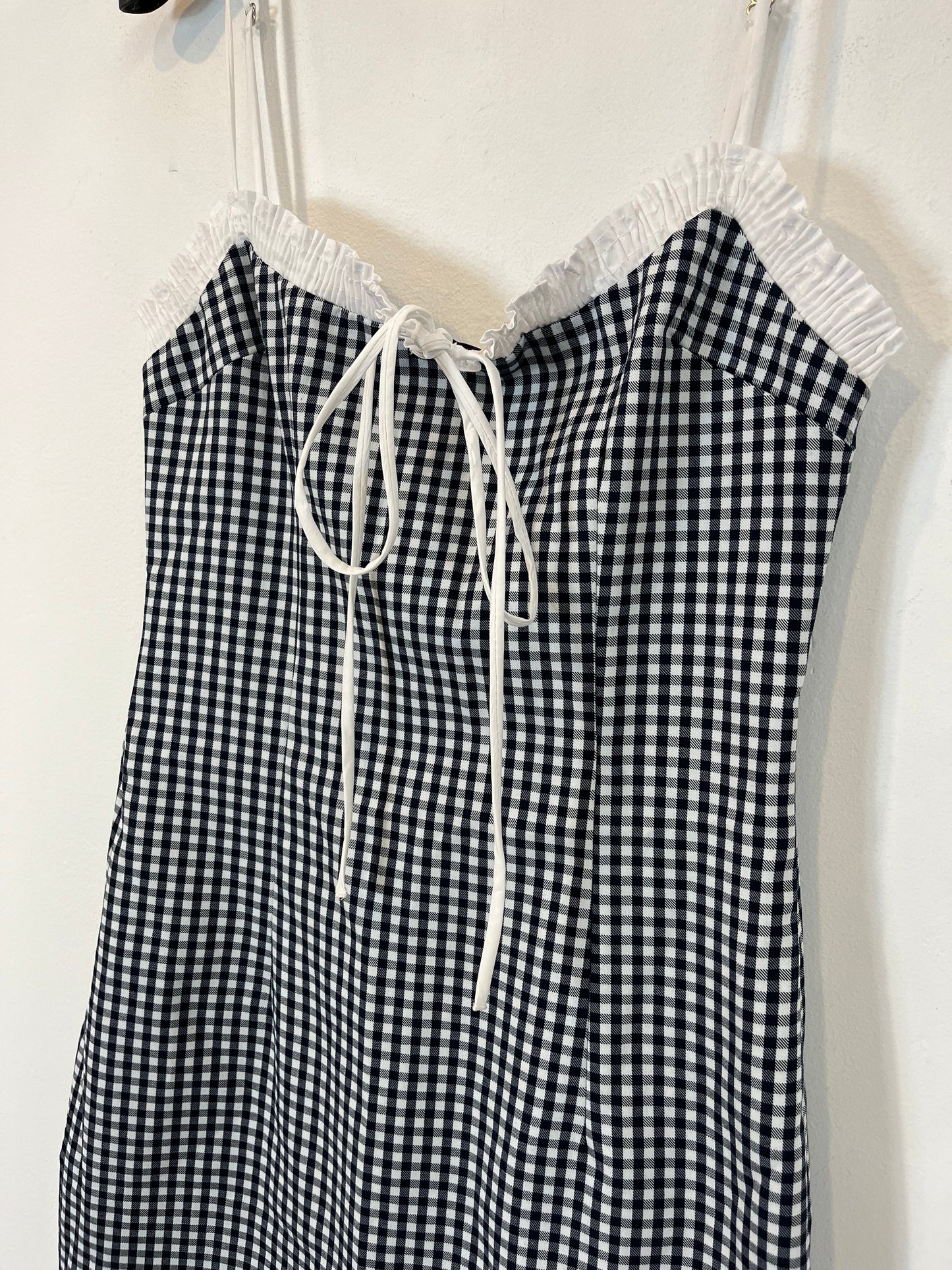 ZARA. Vestido corto cuadros T.s