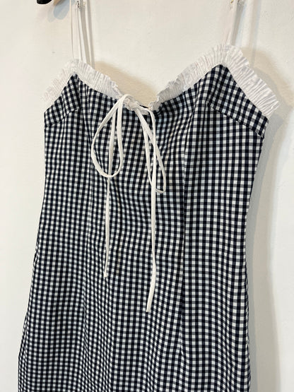 ZARA. Vestido corto cuadros T.s