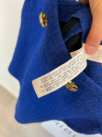 ZARA. falda azul tweed T.s