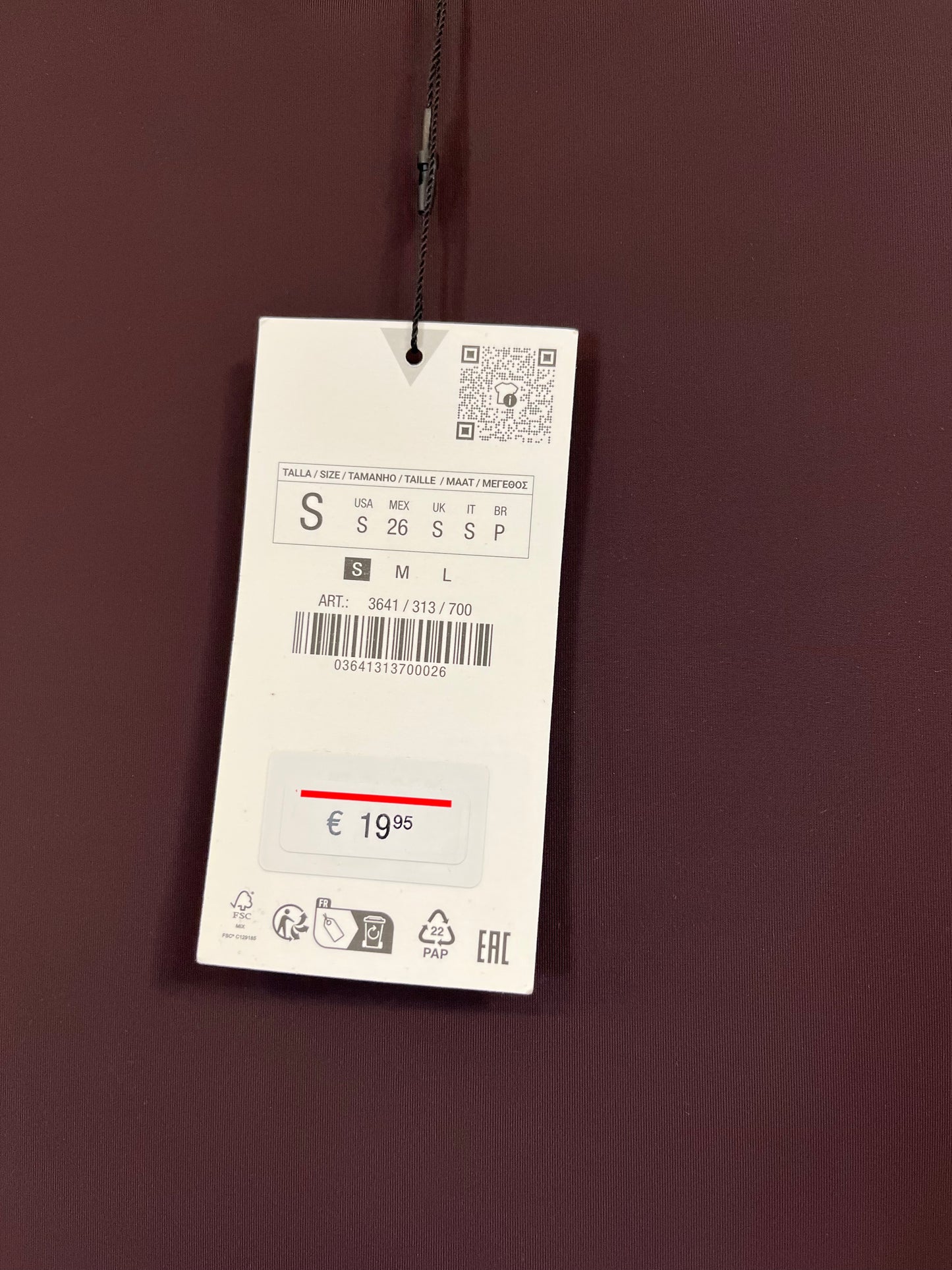 ZARA. Falda midi satinada marrón T.s