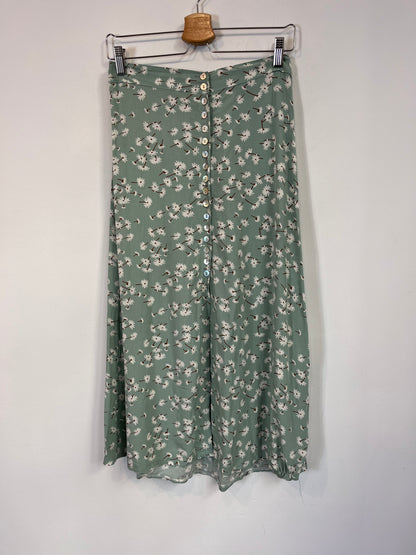 MULAYA. Green floral skirt Tu(38)