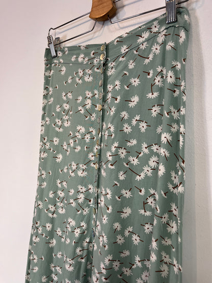 MULAYA. Green floral skirt Tu(38)