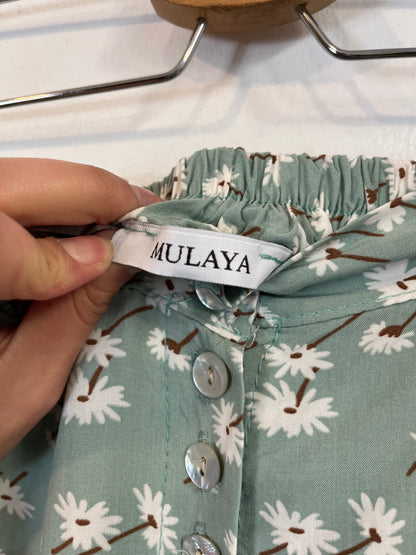 MULAYA. Green floral skirt Tu(38)