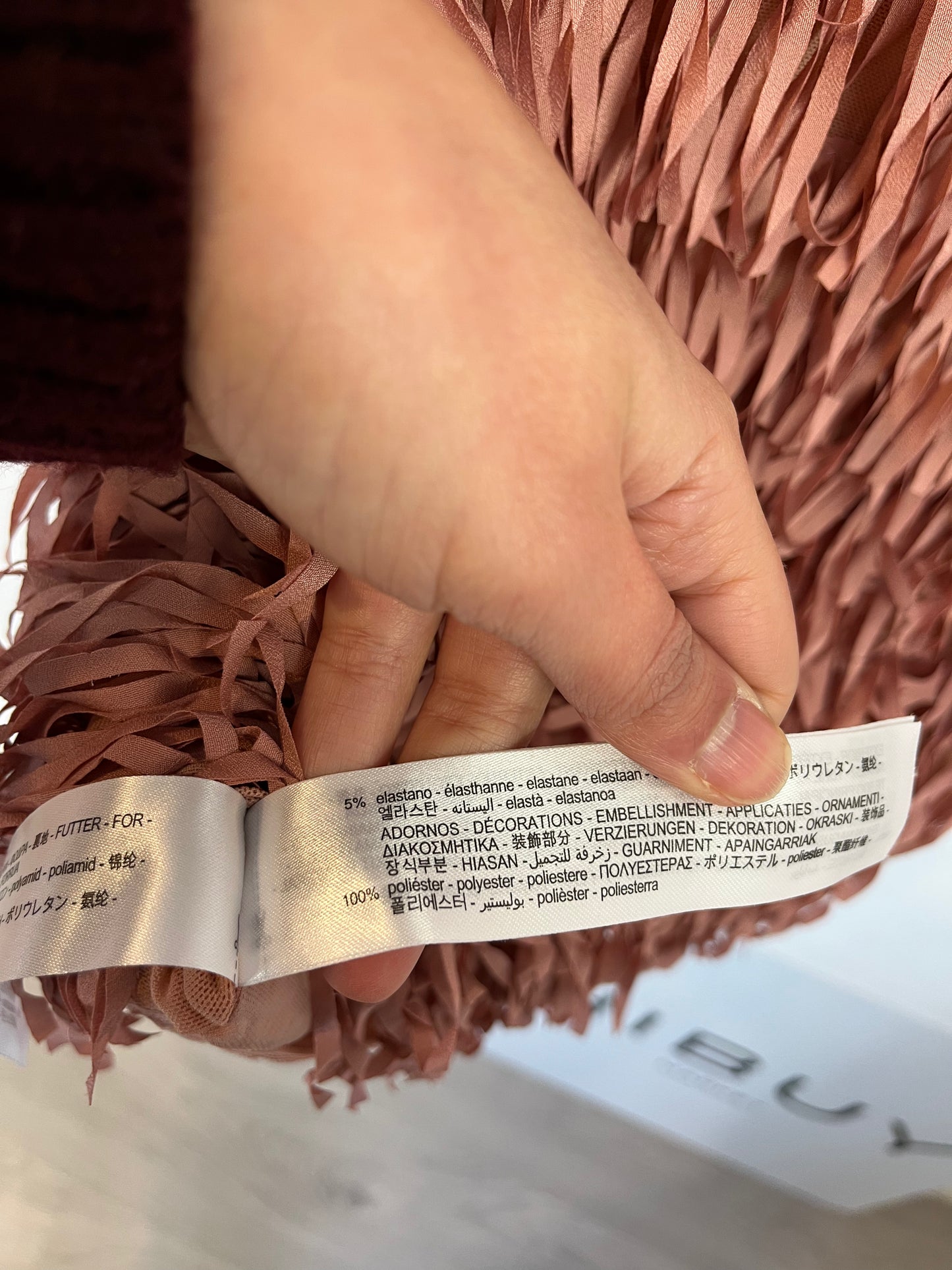 ZARA. Pink Ts fringe set