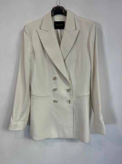 Massimo Dutti. Blazer blanco botones. T. 36