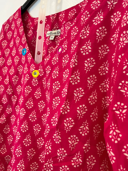 NATURE. Printed pink set. TS/M