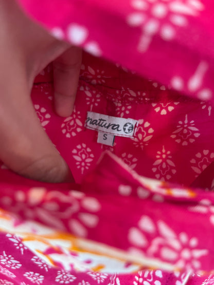 NATURE. Printed pink set. TS/M