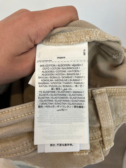 MANGO. Tan beige straight denim. T 34