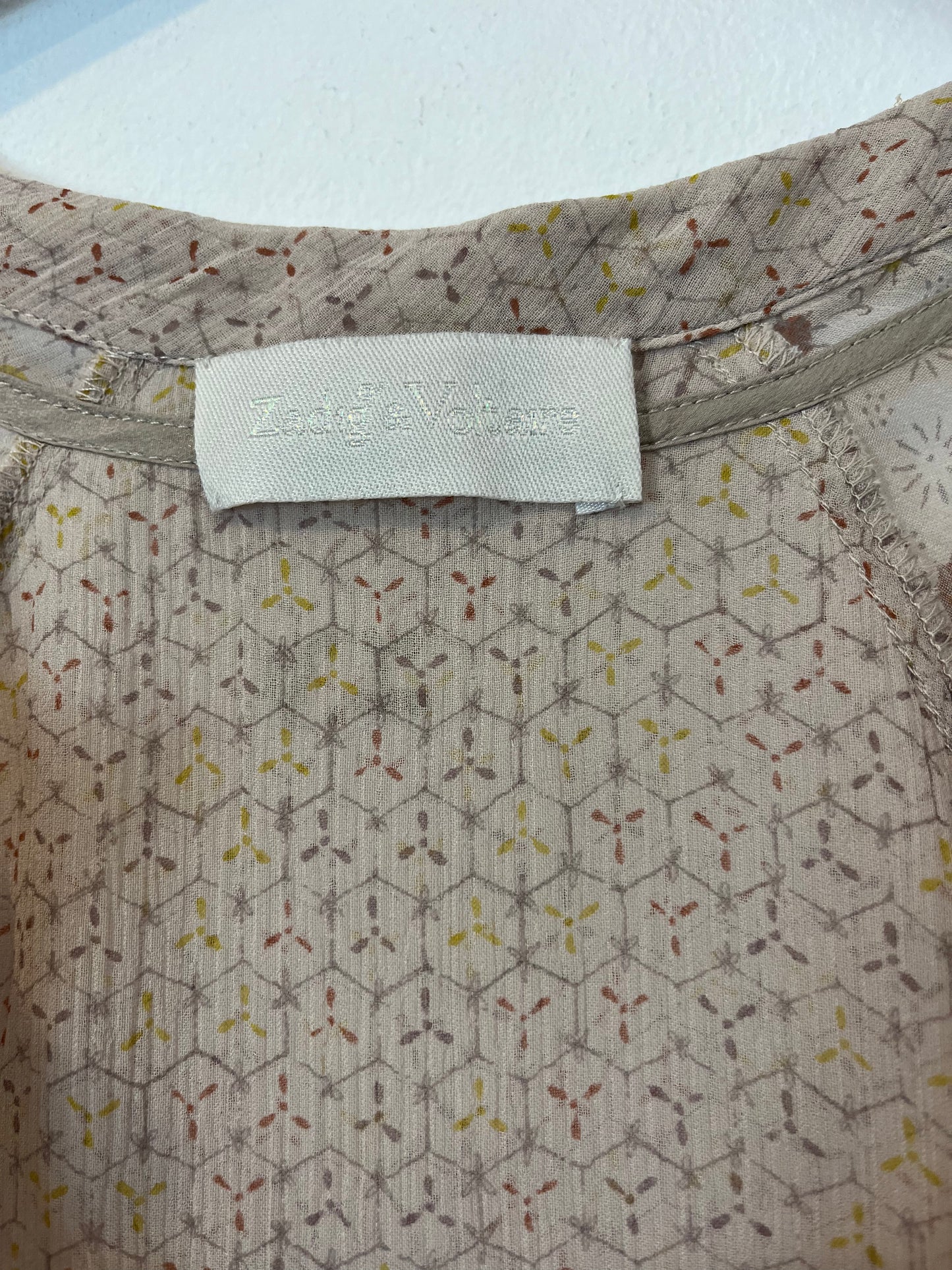 ZADIG & VOLTAIRE.  Vestido corto seda malva tonos malva. T XS