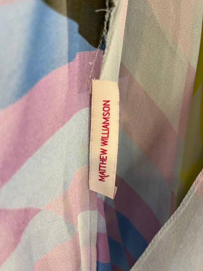 MATTHEW WILLIAMSON Vestido midi colores asimétrico. T S/M