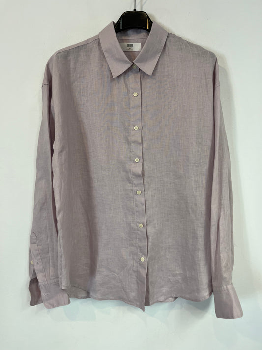 UNIQLO. Mauve linen blouse. Size XS
