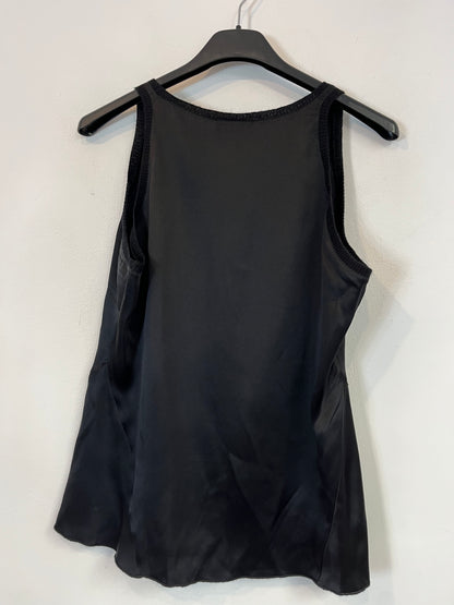 BRUNELLO CUCINELLI. Top negro seda y cashmere. T S