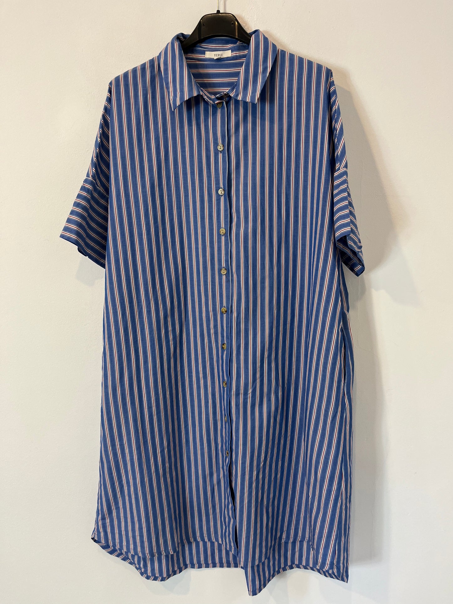 YERSE. Striped shirt dress T.xs