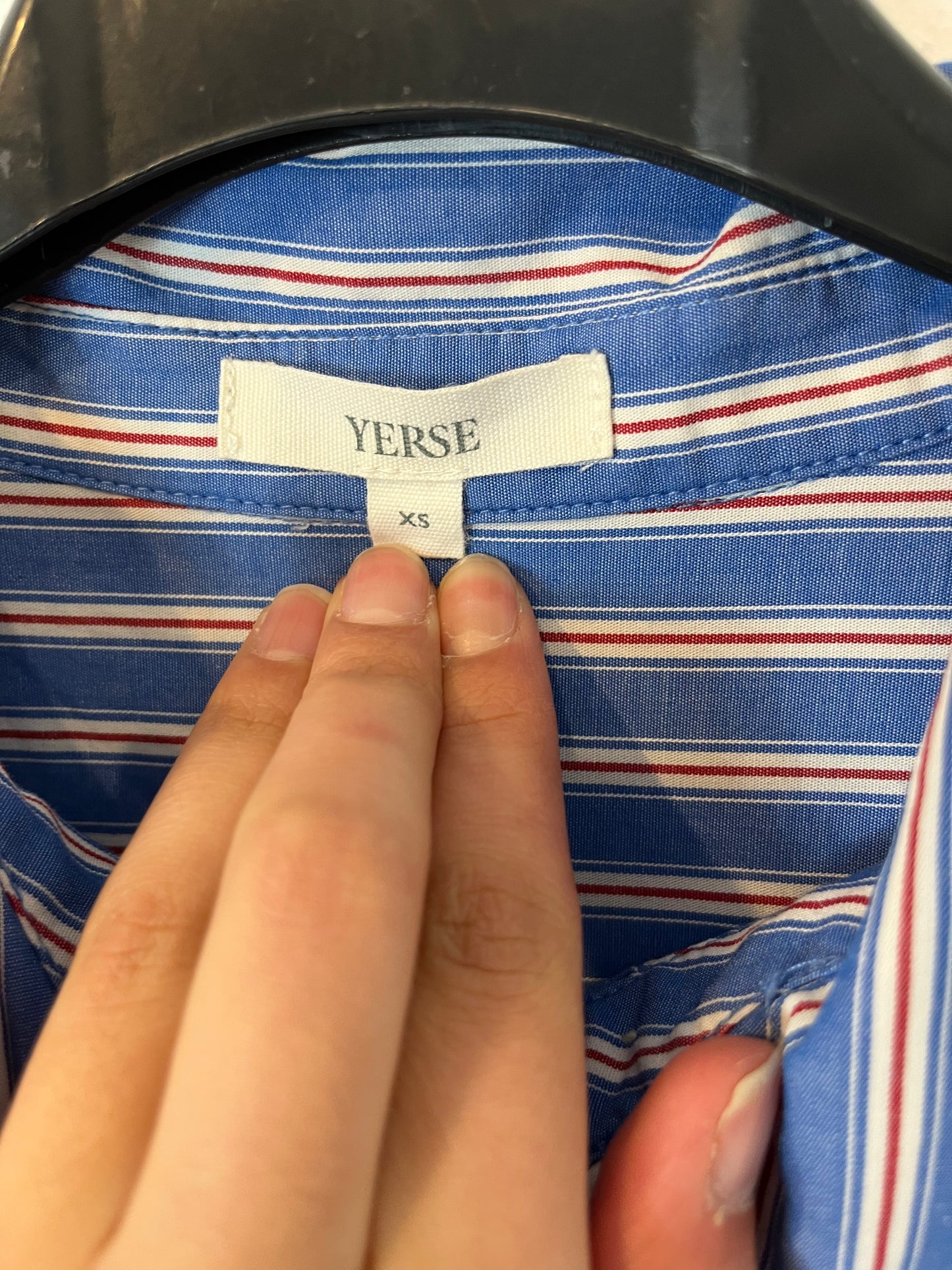 YERSE. Striped shirt dress T.xs