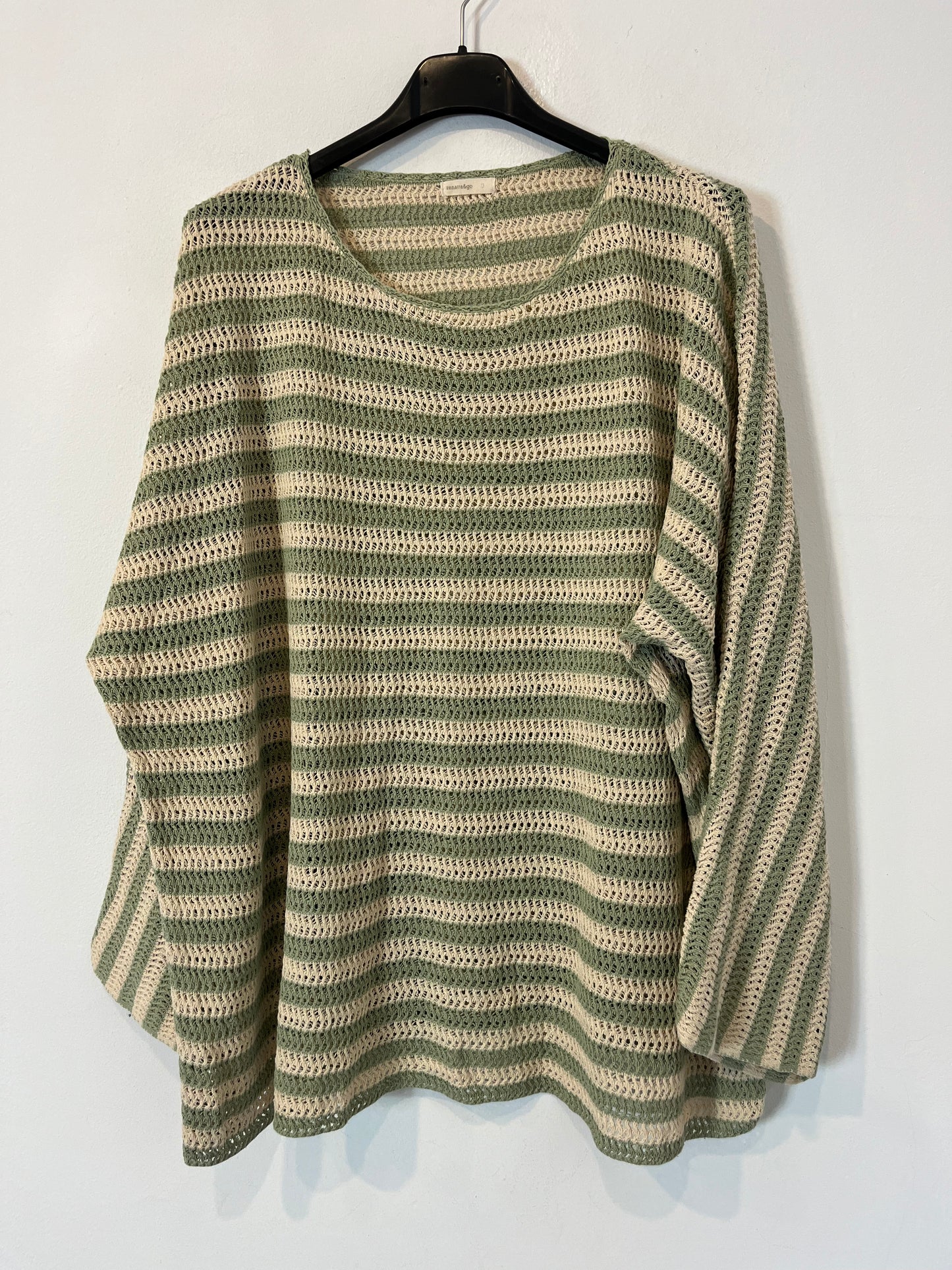 RENATTA&amp;GO. Crochet striped top TU(M)