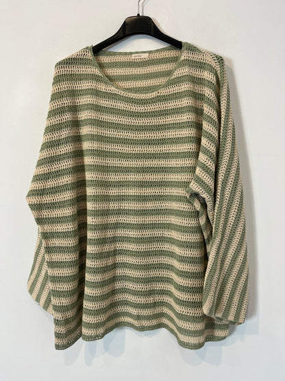 RENATTA&amp;GO. Crochet striped top TU(M)