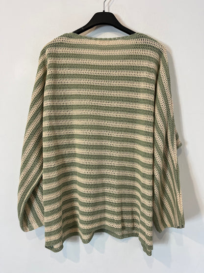 RENATTA&amp;GO. Crochet striped top TU(M)