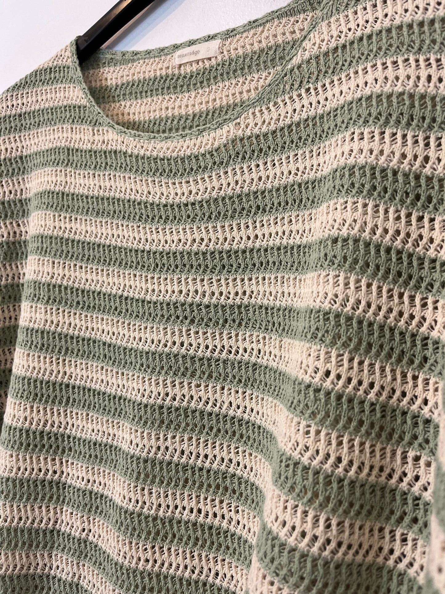 RENATTA&amp;GO. Crochet striped top TU(M)