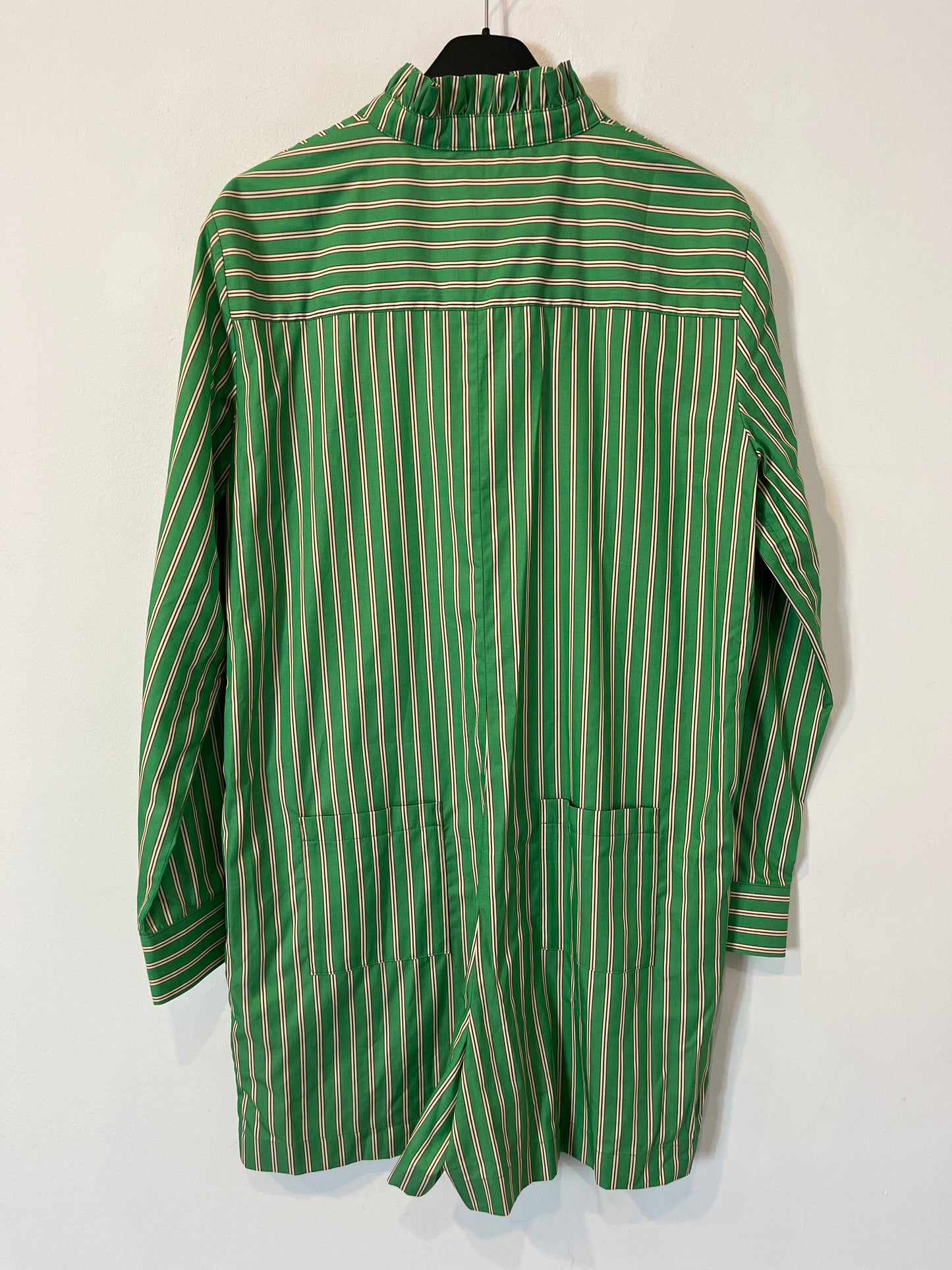 BALZAC PARIS. Green striped jumpsuit, size 38
