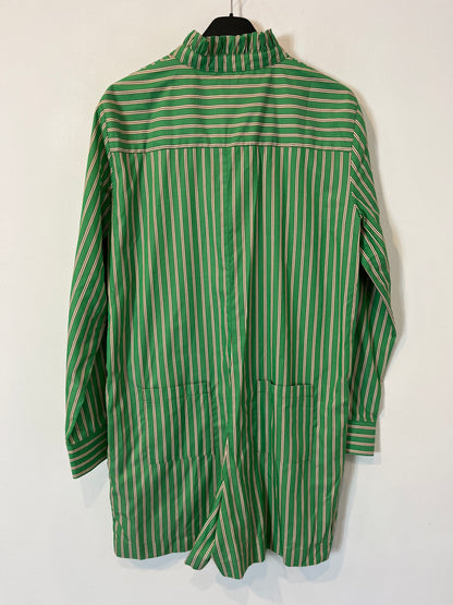 BALZAC PARIS. Green striped jumpsuit, size 38