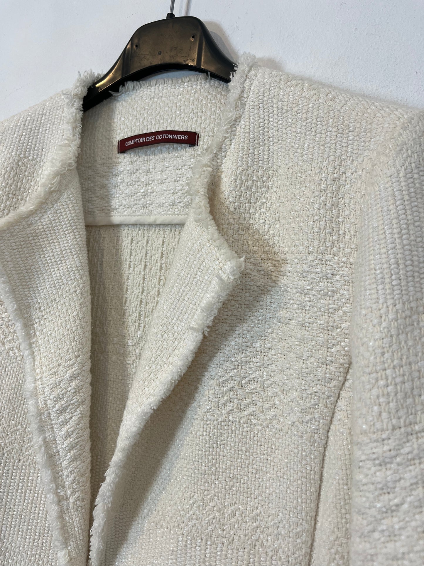 COMPTOIR DES COTONNIERS. Chaqueta tweed con algodón. T 36