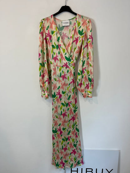 SUNDEK GOLDENWAVE. Vestido largo seda estampado. T XS