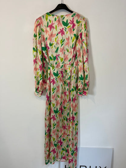 SUNDEK GOLDENWAVE. Vestido largo seda estampado. T XS