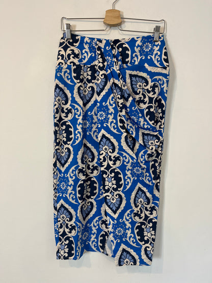 PADOVA. Wrapped sarong-effect midi skirt. T 8 (S)