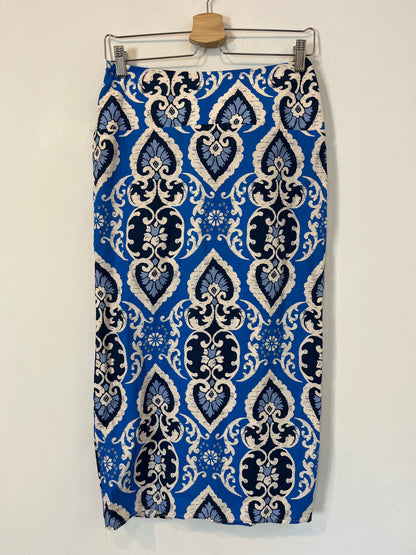 PADOVA. Wrapped sarong-effect midi skirt. T 8 (S)