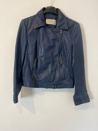 MAURO GRIFONI. Cazadora piel azul. T S/M