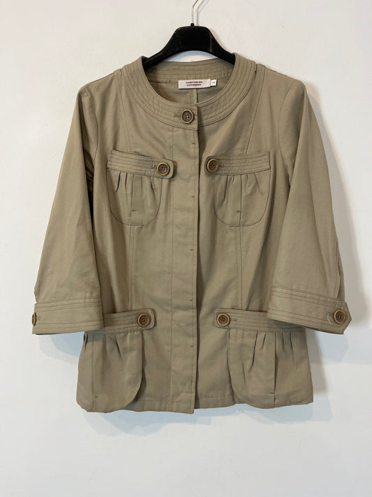 COMPTOIR DES COTONNIERS. Chaqueta color topo bolsillos. T 38
