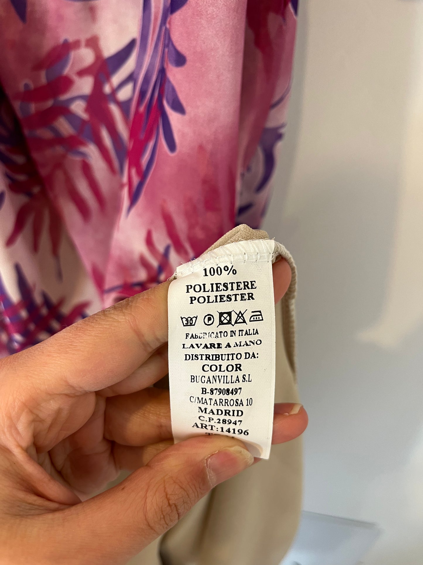 PANIAGUA. Vestido largo estampado hojas. T 1 ( S )