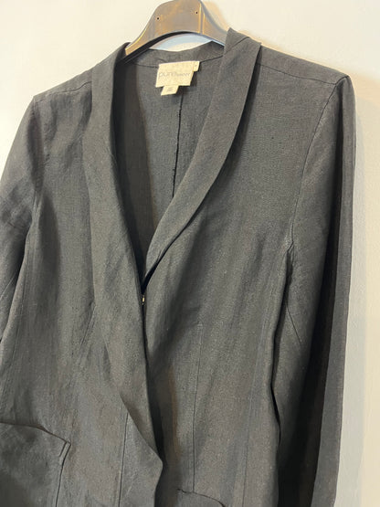 DKNY. Chaqueta lino negra. T S
