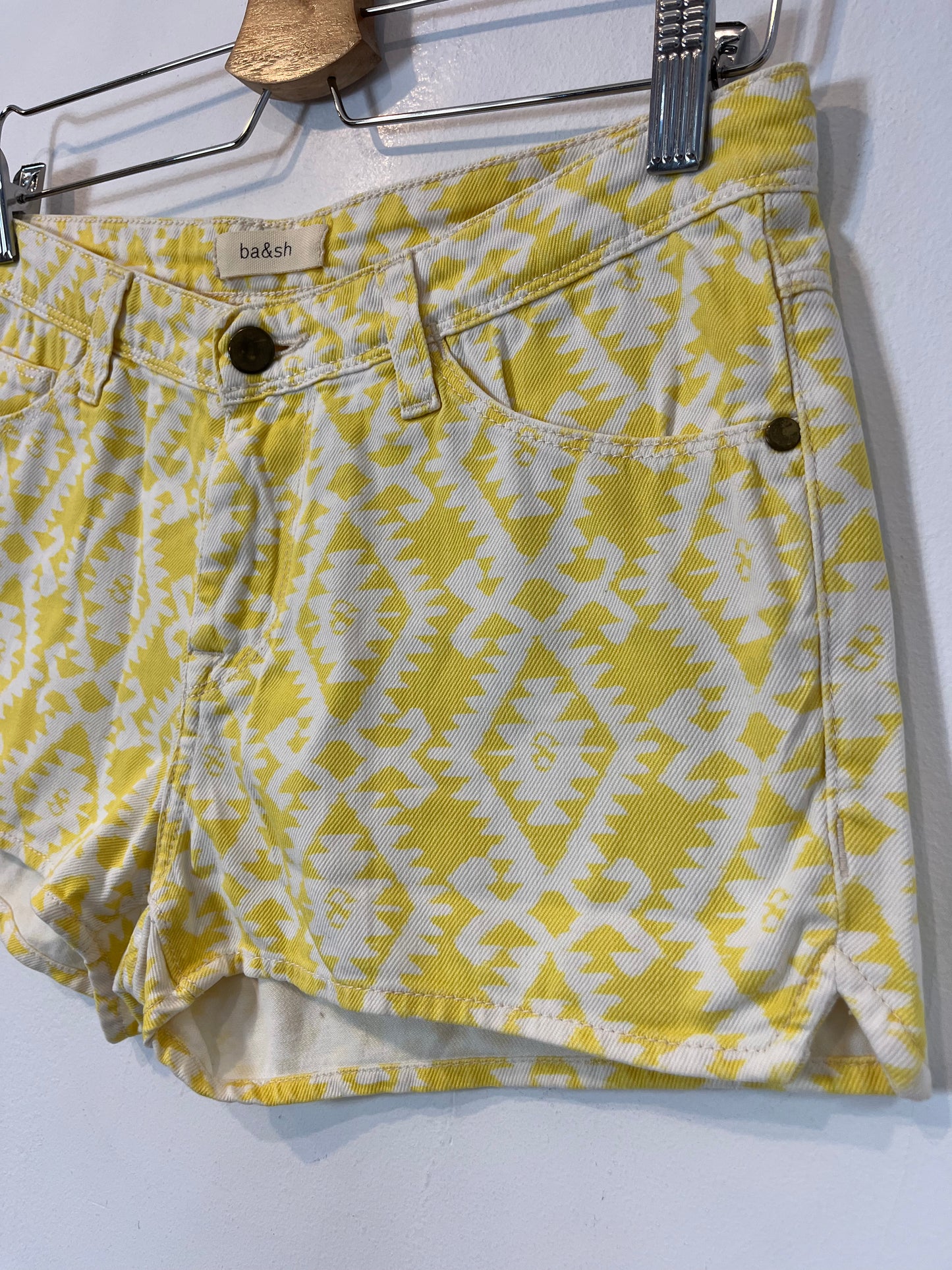 BA&SH. Pantalón corto estampado geométrico. T 0 (36)